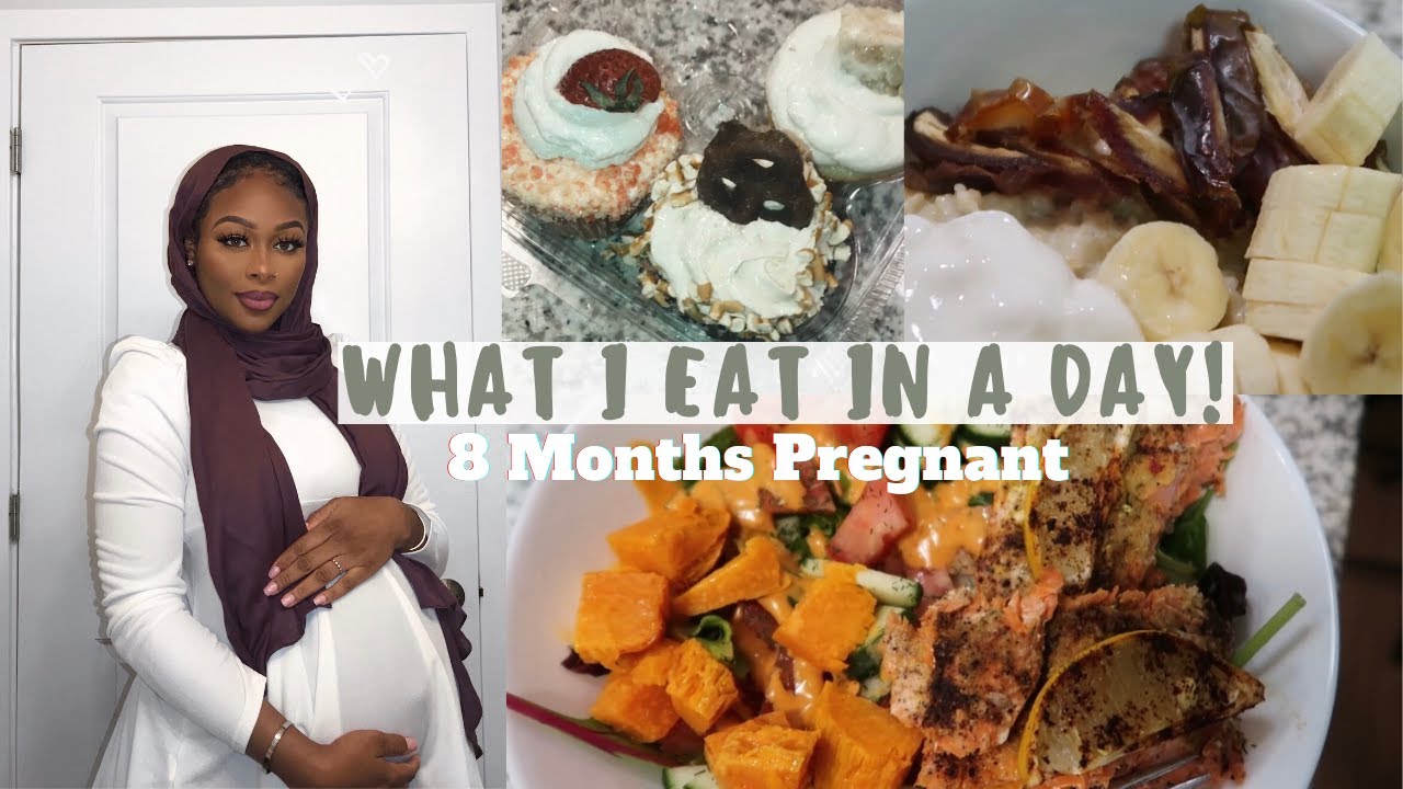 Everything I Eat in A Day 8 Months Pregnant! Healthy & REALISTIC| Yasmine Simone