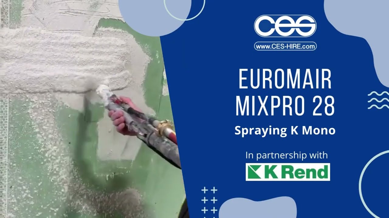 Euromair MixPro 28 Rendering Machine Spraying K Rend K Mono One Coat Render