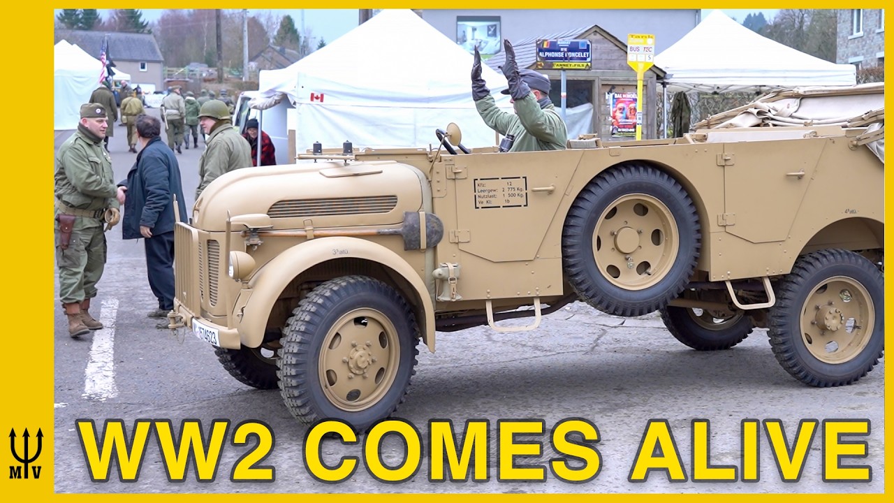 WW2 Vehicles Rolling into Manhay Cold & Muddy | Day 1