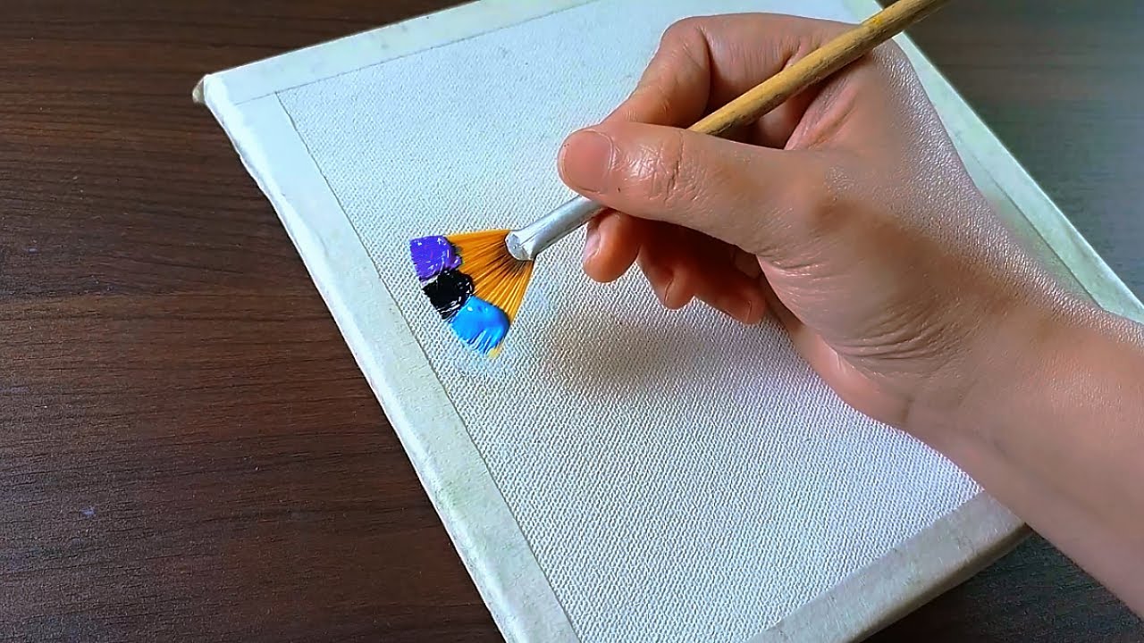 Easy way to Paint a Winter Snowy Hills / Acrylic Landscape Tutorial / DEMO #271