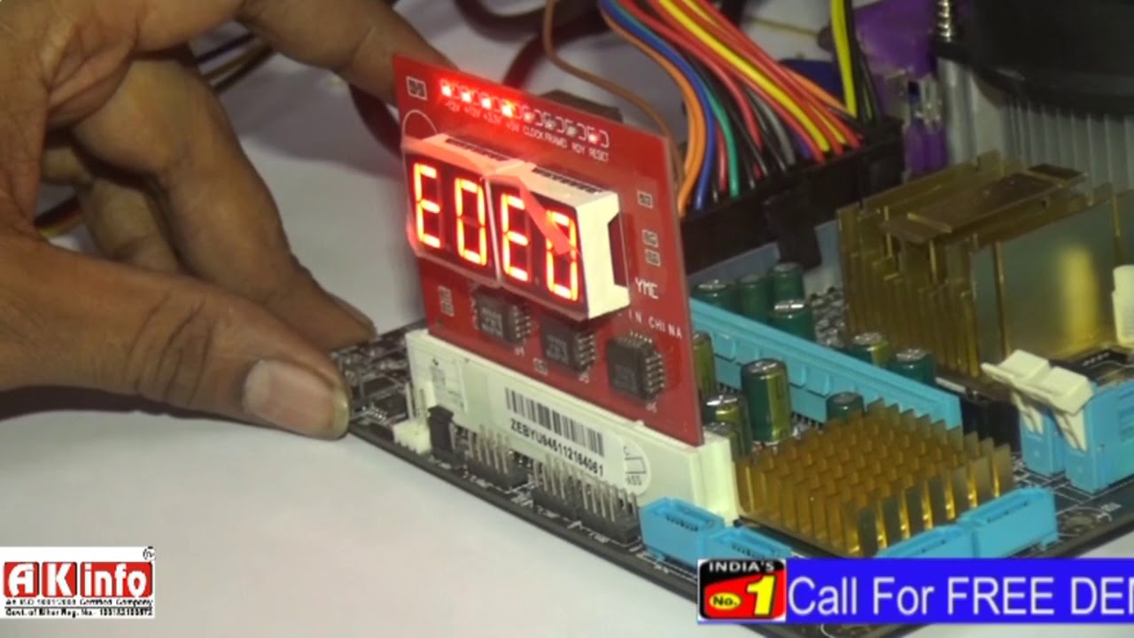 Use of Diagnostic Card(हिंदी) Debug Card Error Code, Desktop Motherboard Repair With Diagnostic card