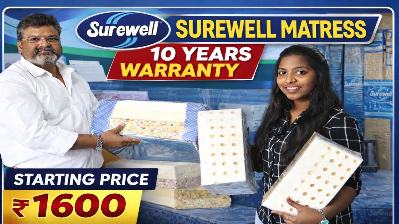10 YEARS WARRANTY||STARTING PRICE ₹1600||SUREWELL MATRESS@startup sutram