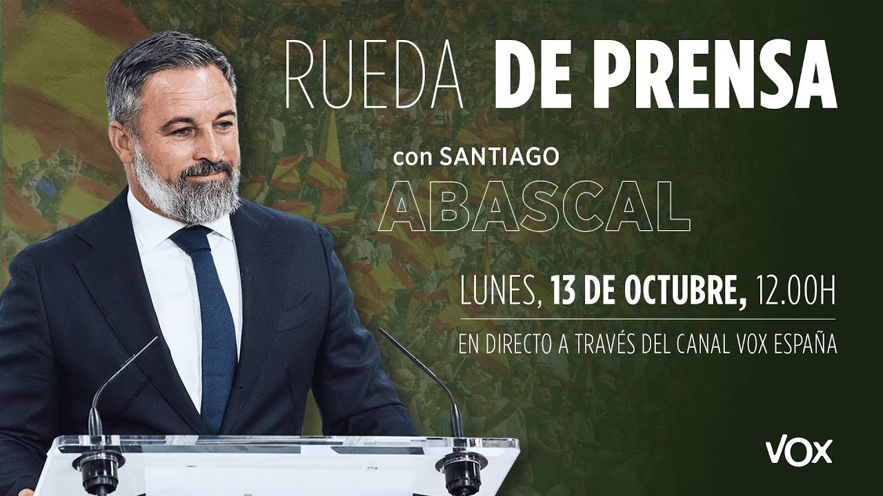 🔴 DIRECTO | Rueda de prensa de Santiago Abascal