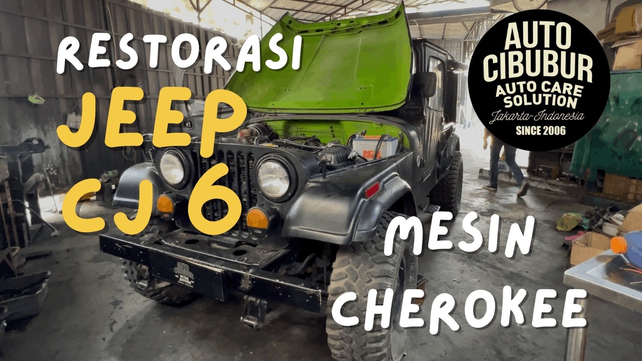 Restorasi CJ 6 menggunakan mesin Cherokee XJ 1997 (engine & electrical)