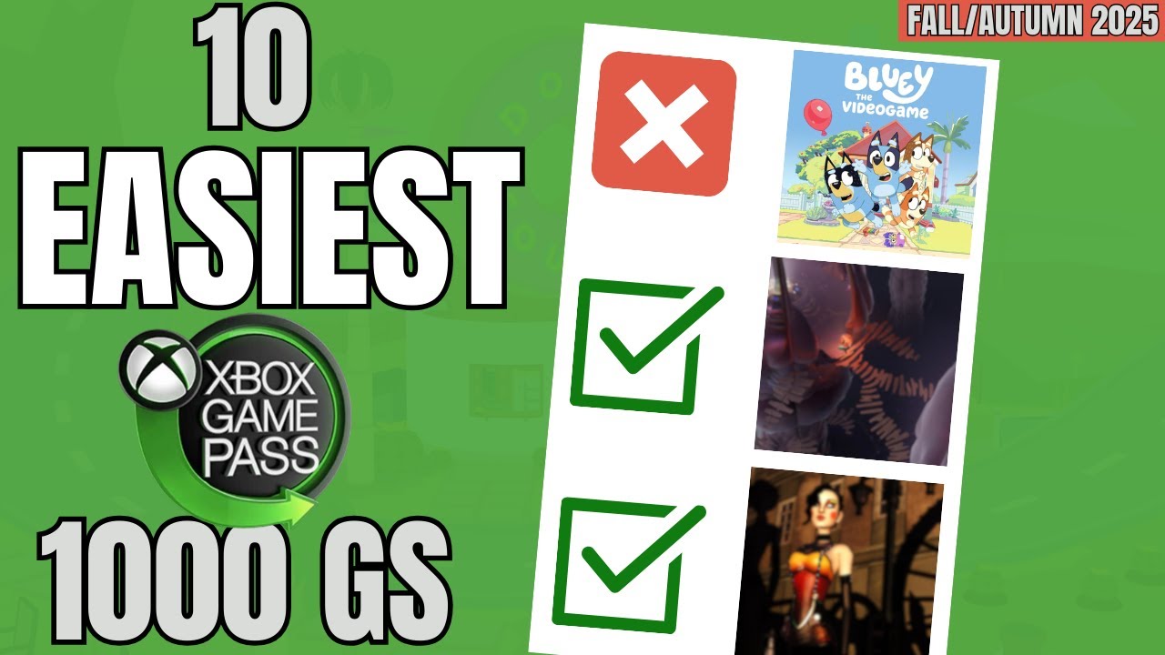 10 Easiest Games on Xbox Game Pass for 1000 Gamerscore (Fall 2025)