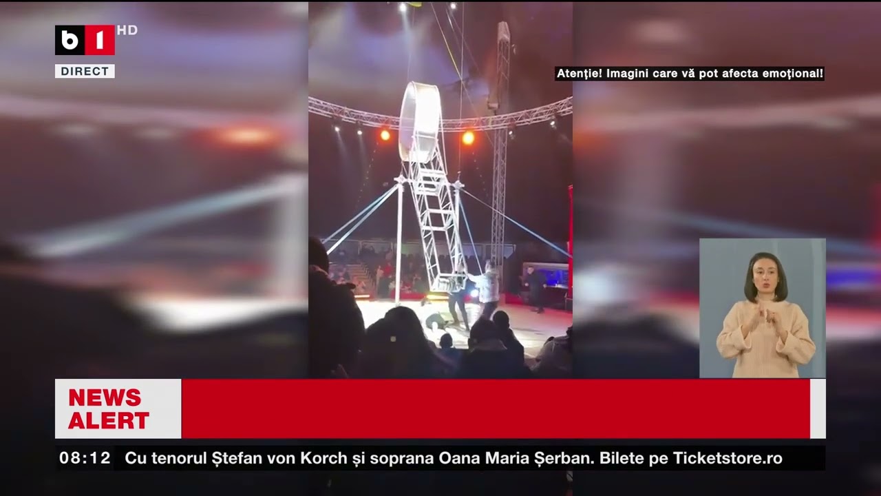 INCIDENT GRAV LA UN SPECTACOL DE CIRC &Icirc;N CRAIOVA_Știri B1TV_16 febr. 2026