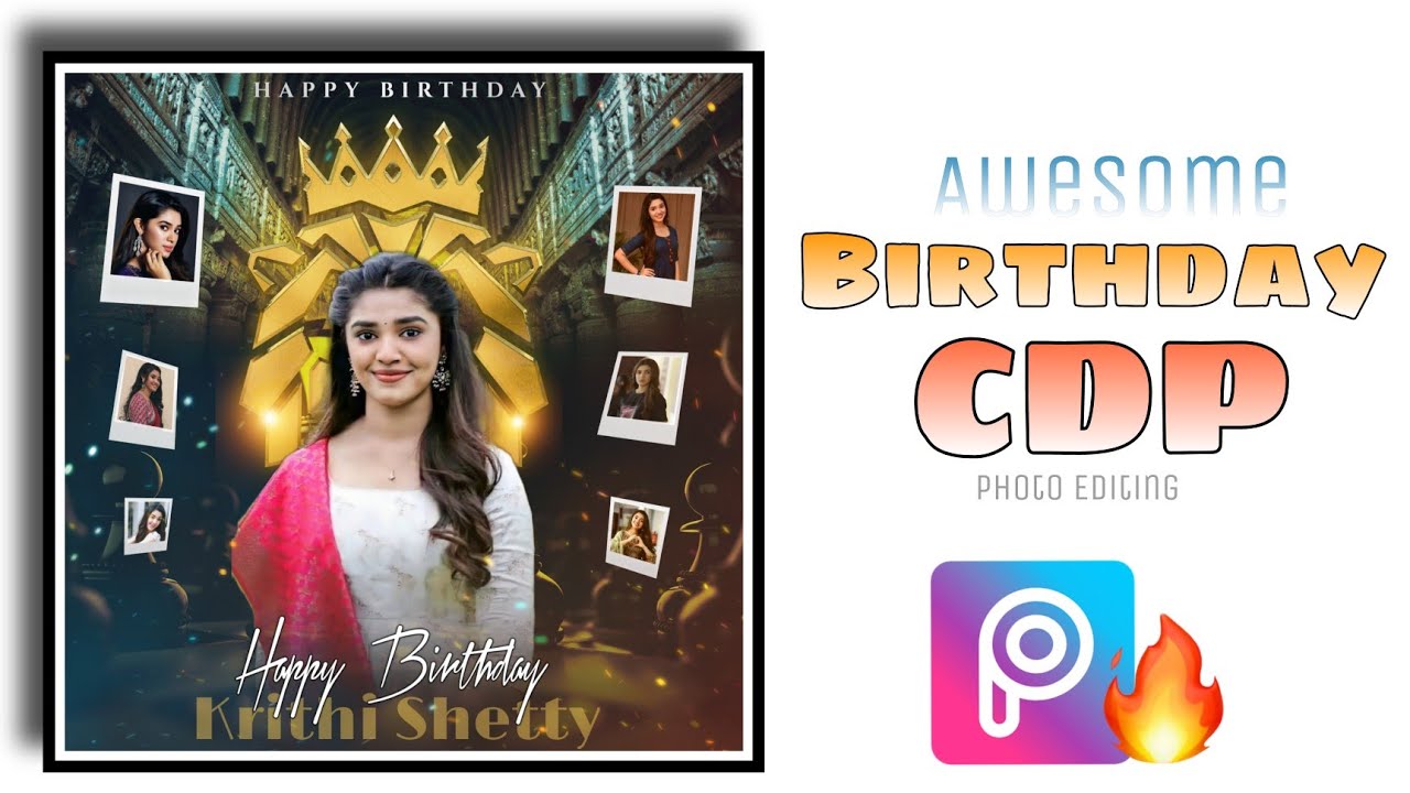 Krithi Shetty happy birthday photo editing || CDP Photo Editing in Picsart - Mayank Editz 🔥