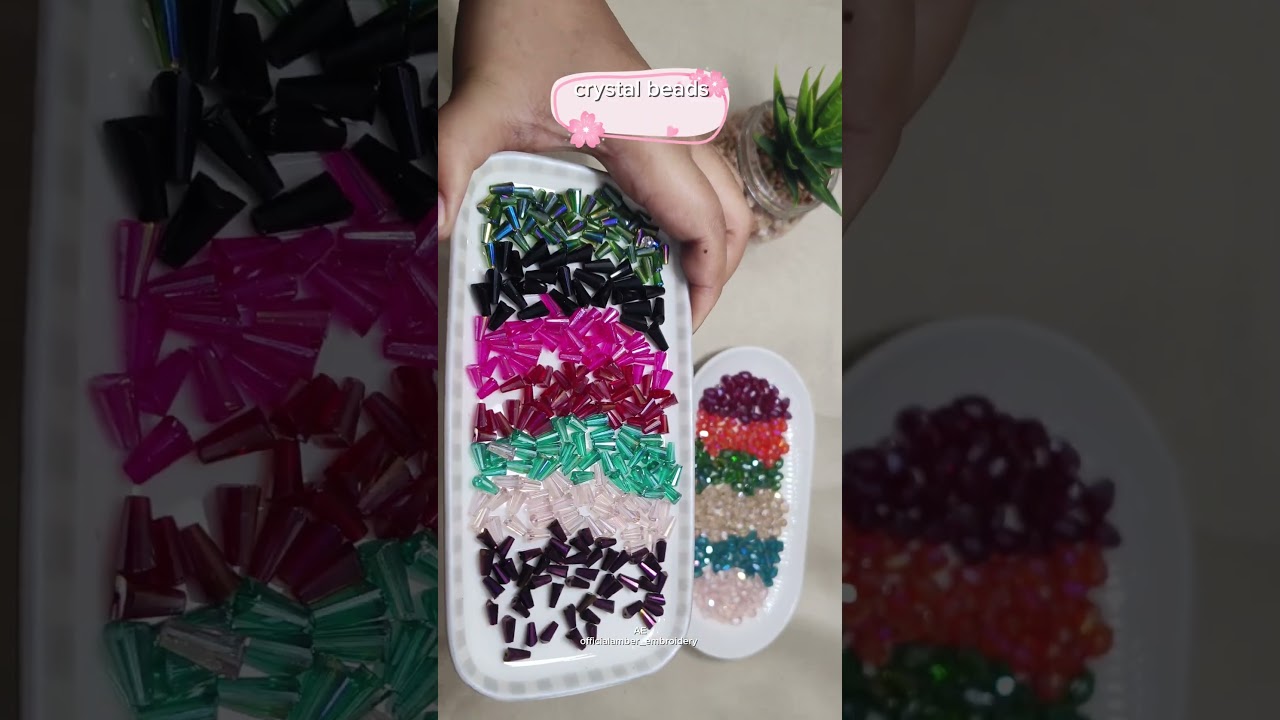 Crystal beads🧡#1on_trending #viralshort #shortviral #diy #material #beadswork #beads #trendingshorts