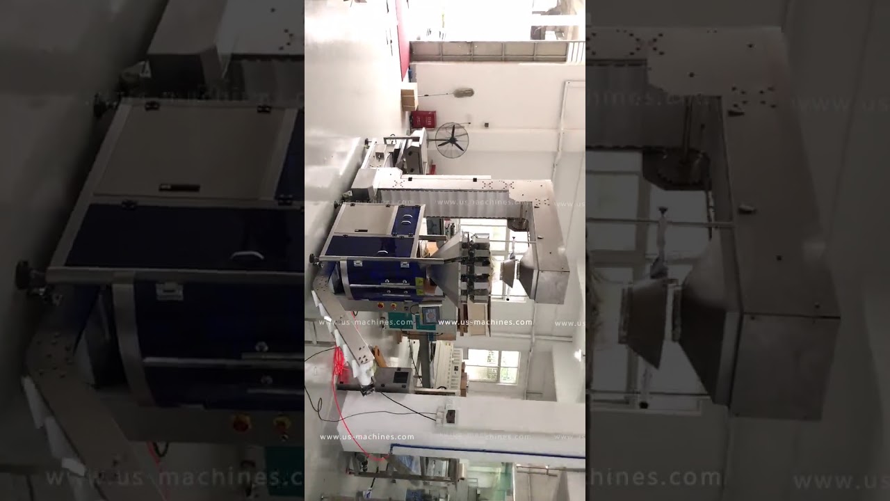 Automatic nut food multi weighing heads filling vertical bag packaging machine