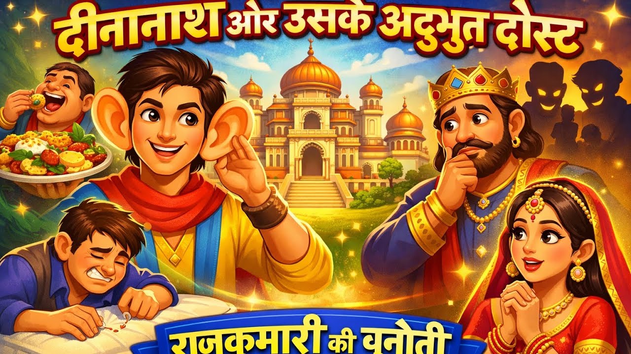 “अद्भुत शक्तियों वाला तीन दोस्तों का सफ़र!”“राजकुमारी का हाथ जीतने की चुनौती!”#hindistories 