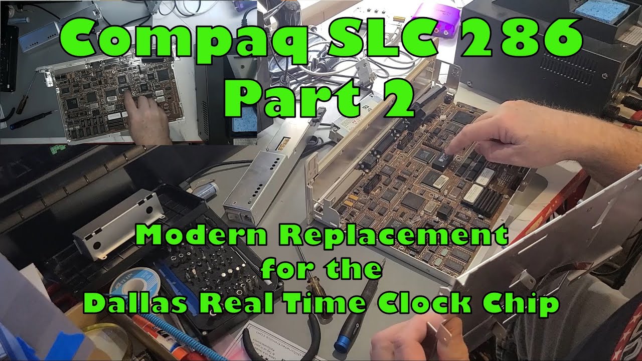 Compaq SLT 286 Part 2: Dallas Real Time Clock Replacement and Floppy Drive Service