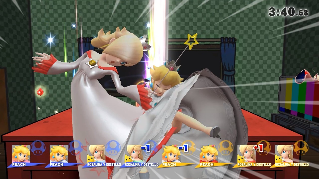 Smash Wii U - Team Peach and Rosalina Battle (Only Blast and Screen KO) #6