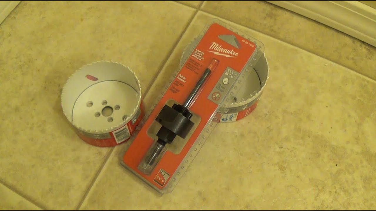 Milwaukee Large "Quick Change" Arbor with 4-1/8" Drill Bit