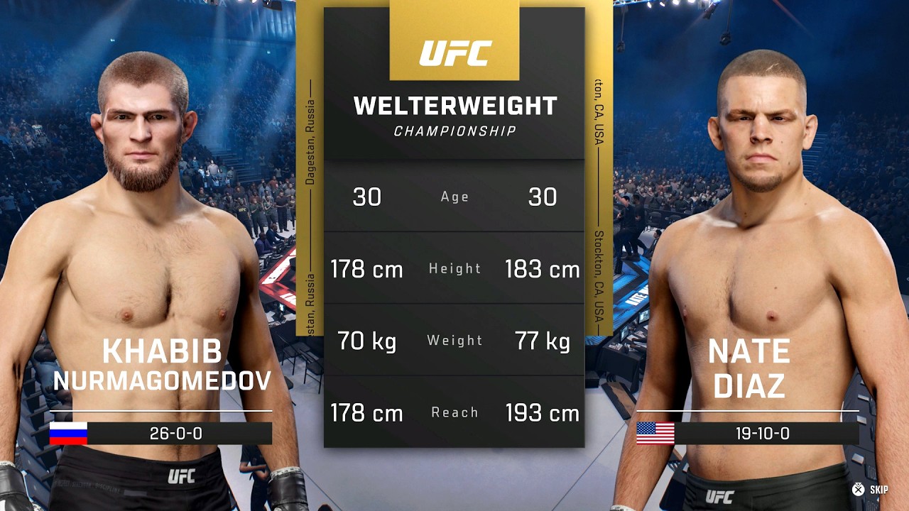EA Sports UFC 6 - Khabib Nurmagomedov Vs Nate Diaz I FULL FIGHT (PS5)