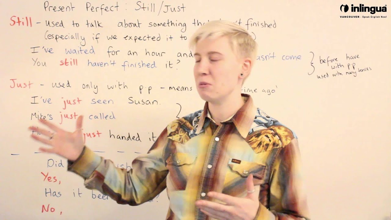 Present Perfect - Still and Just - English Lessons with inlingua Vancouver