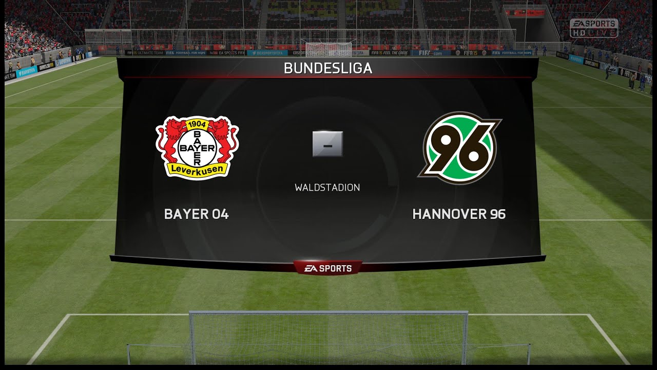 Fifa 15 Чемпионат Германии второй тур Bayer 04 - Hannover 96