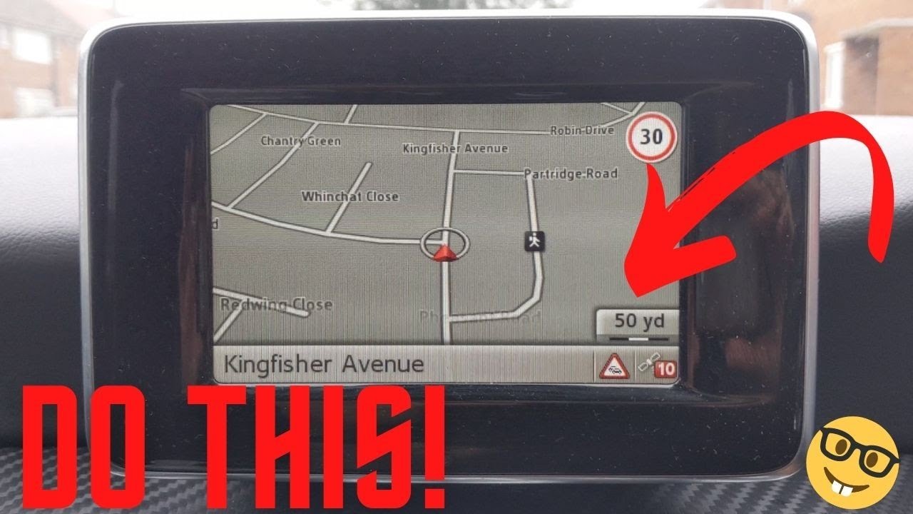 HOW TO UNMUTE & SELECT A DESTINATION ON A MERCEDES A CLASS SAT NAV