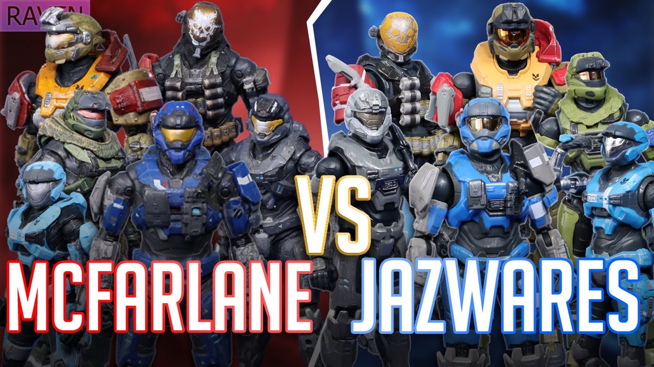 ¡Jazwares VS McFarlane! Comparando al Equipo Noble de Halo Reach | ¿Quién lo hizo mejor?