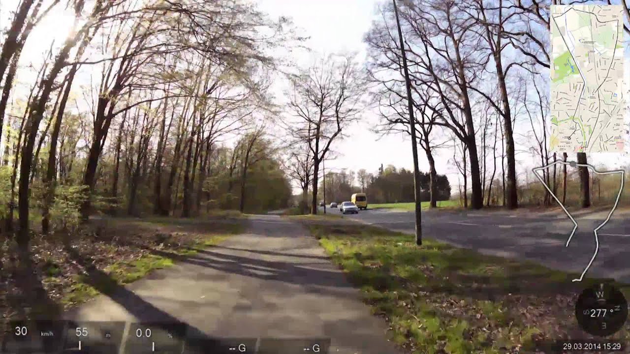 Münster: Salzstraße - Coerde - Prinzipalmarkt - Fahrrad - Bicycle  (Garmin Virb Elite)