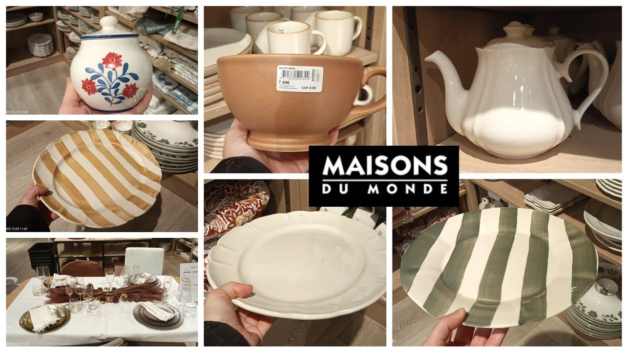 MAISONS DU MONDE  LA VAISSELLE ET ACCESSOIRES DE CUISINE KITCHEN 🫖☕🍽️🔪