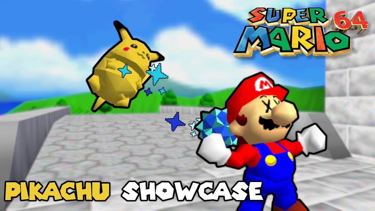 Super Mario 64 x SMASH BROS PIKACHU SHOWCASE?!