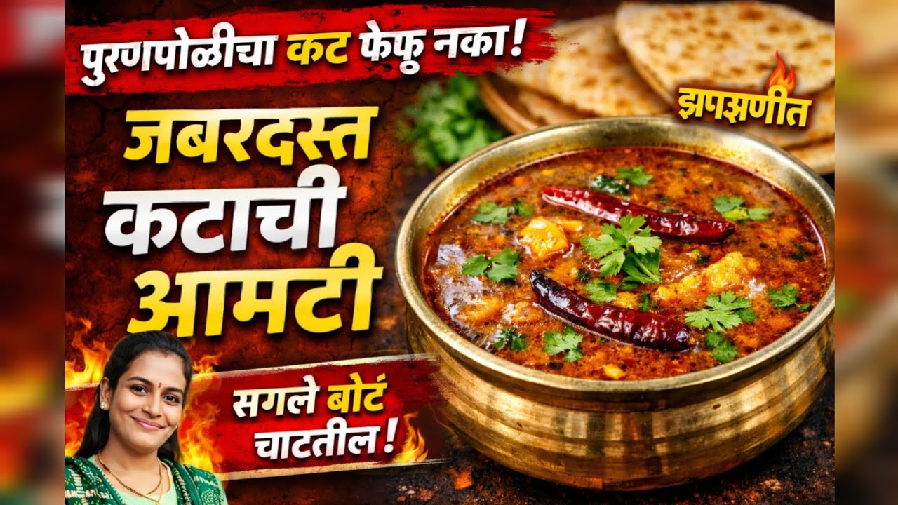पुरणपोळीचा कट फेकू नका! अशी बनवा जबरदस्त कटाची आमटी | Kattachi
