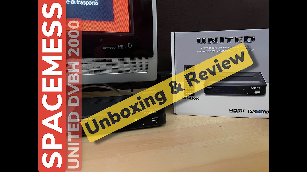 Decoder UNITED DVBH200, DVBT2 HD con meno di 25 €