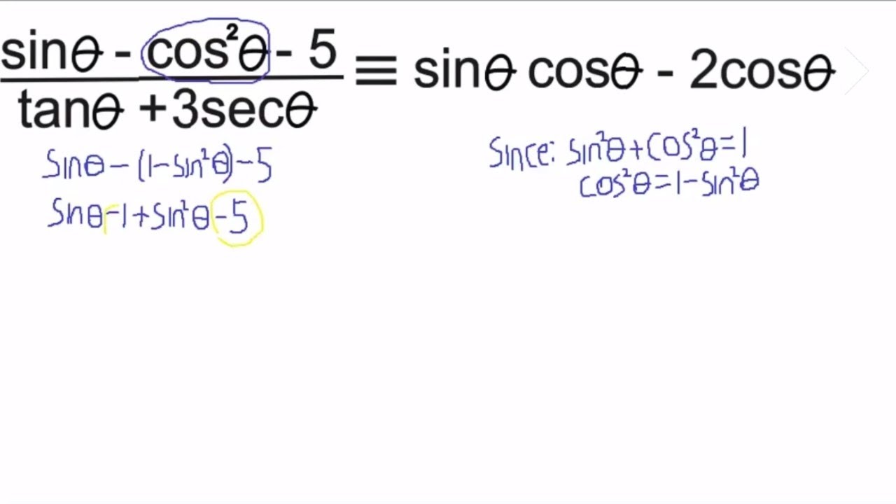 TRIG IDENTITY-2022 Additional Mathematics GCE exam paper ECZ