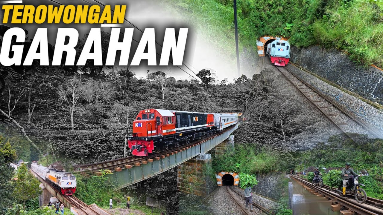 Nyegat Lokomotif Merah di Terowongan Garahan‼️🔴🔵 Kesibukan Siang Hari di Terowongan Garahan