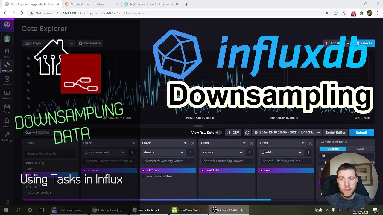 Downsample data in InfluxDB 2.x