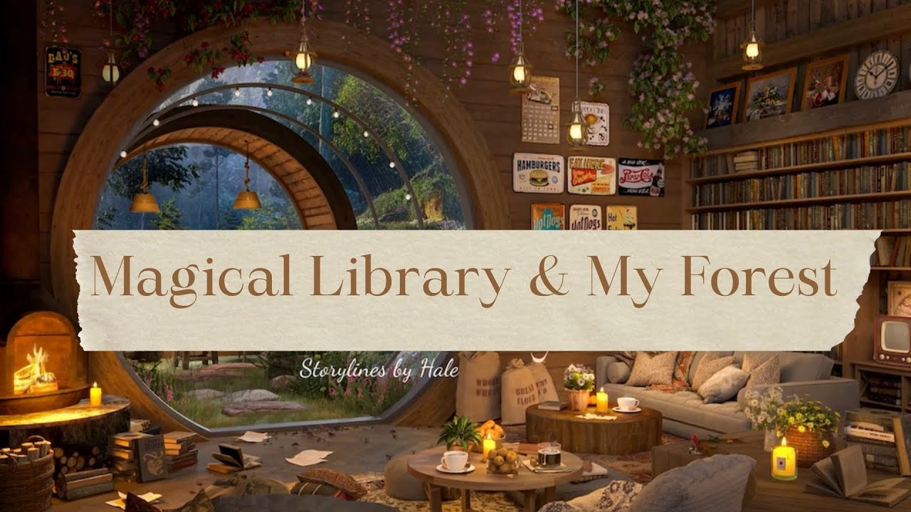 Magical Library & My Forest 🌲✨ Piano & Rain Sounds for Deep Focus