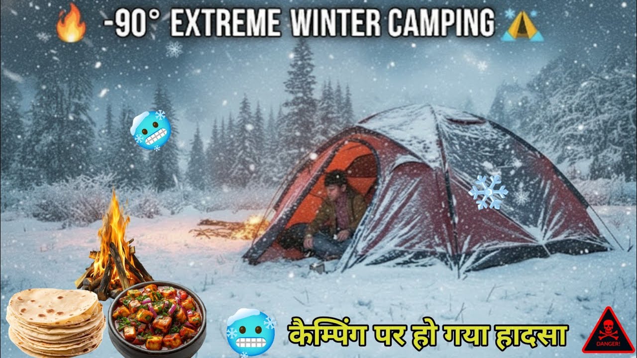 Surviving -5°C Extreme Winter Camping With Friends | Camping In lndia | Winter Camping 