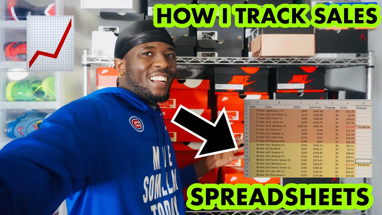 HOW I TRACK SALES IN MY SNEAKER RESELLING BUSINESS | ALL SPREADSHEETS SHOWN