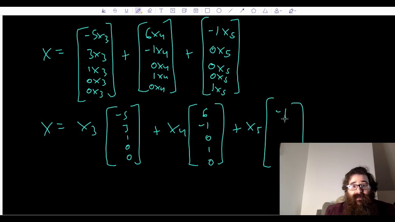 Linear Algebra - Section 4.2 - Null Space and Column Space!
