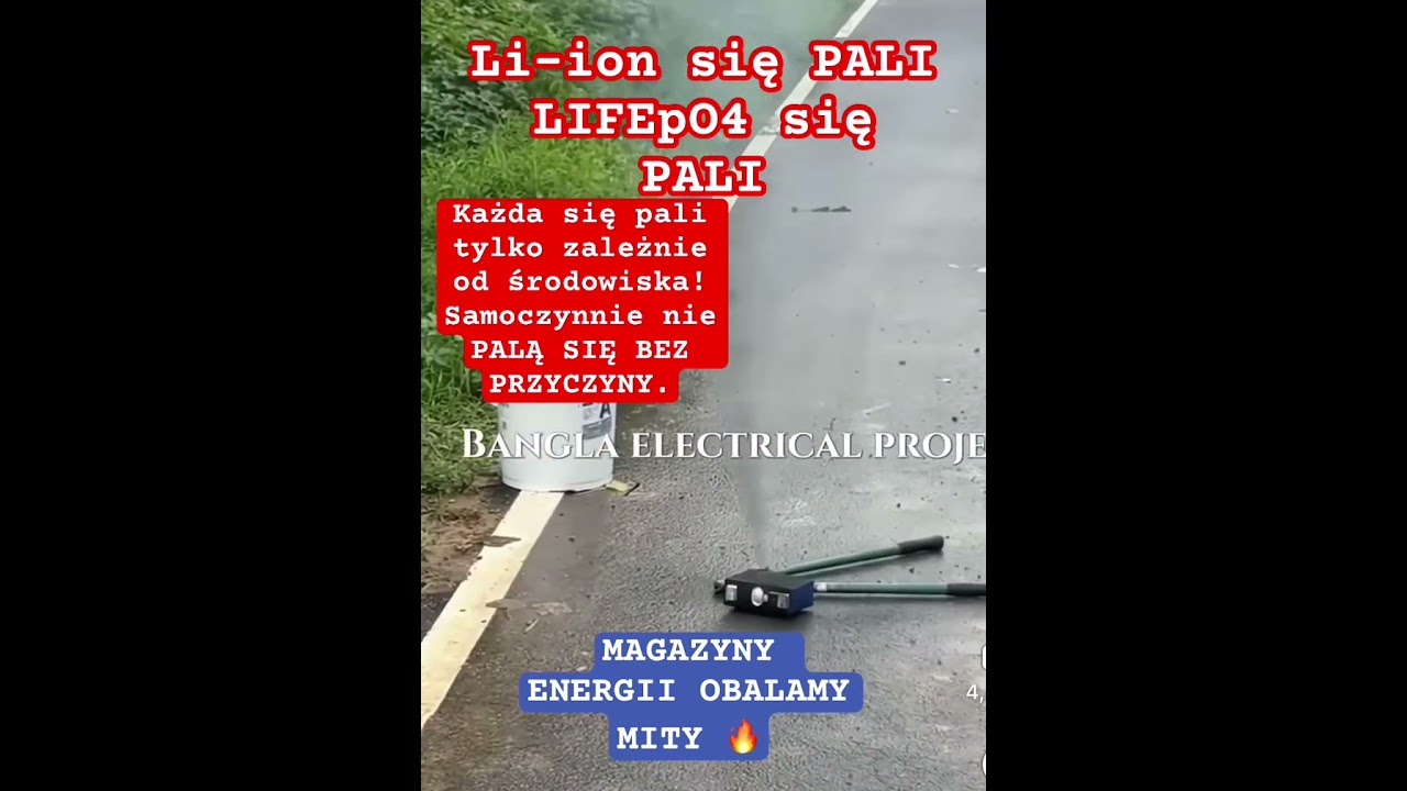 MAGAZYN ENERGII ? CZY TO SIĘ ZAPALI ? NMC li-ion ? LifePO4 ? Z SIEKIERĄ W RĘKU KAŻDY 😎 #lifepo4