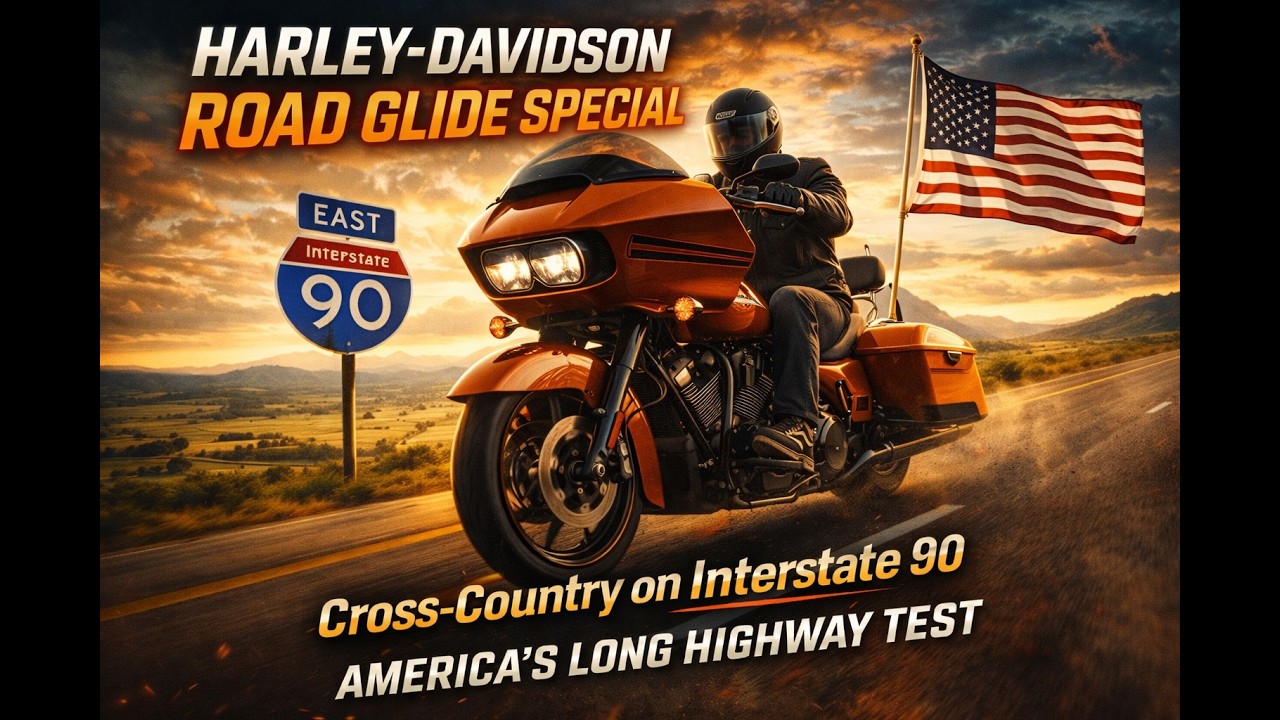 Harley-Davidson Road Glide Special Cross-Country on Interstate 90 – America’s Long Highway Test