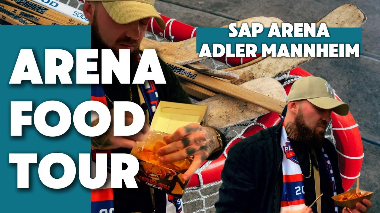 ADLER MANNHEIM 🦅 Arena Food Tour SAP ARENA - Stadionessen, Eishockey, Bier, Play-Offs, DEL, München