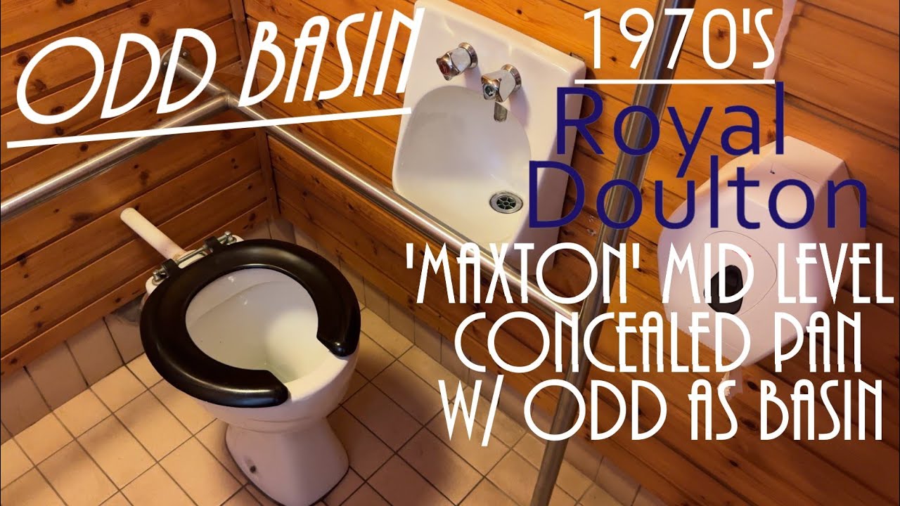 Odd Basin: 1970's Royal Doulton 'Maxton' Raised Height Pan w/ Mid Level Concealed Cistern