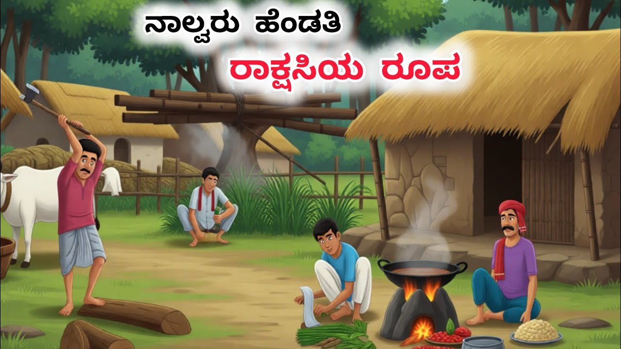 “ನಾಲ್ವರು ಅಣ್ಣ–ತಮ್ಮಂದಿರನ್ನು ಮೋಸ ಮಾಡಿದ ರಾಕ್ಷಸಿ #kannadamoralstores  #cartoon #animation #story 