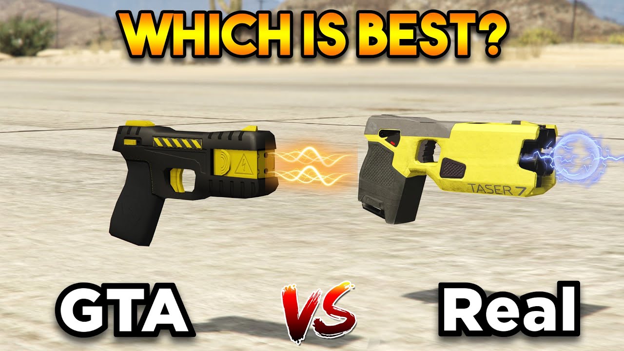 GTA 5 STUN GUN VS REAL TASER GUN (WHO DID IT BETTER?)