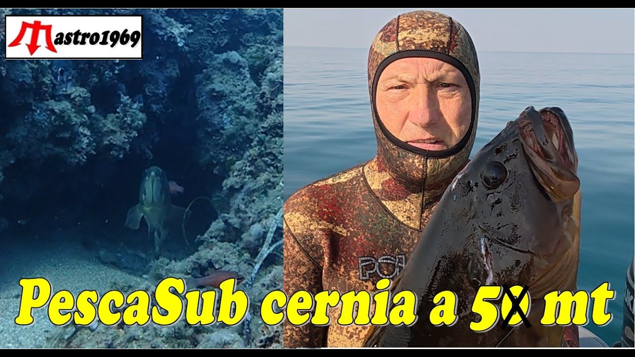 pescasub cernia tana 432 le mie albe spearfishing ka boat