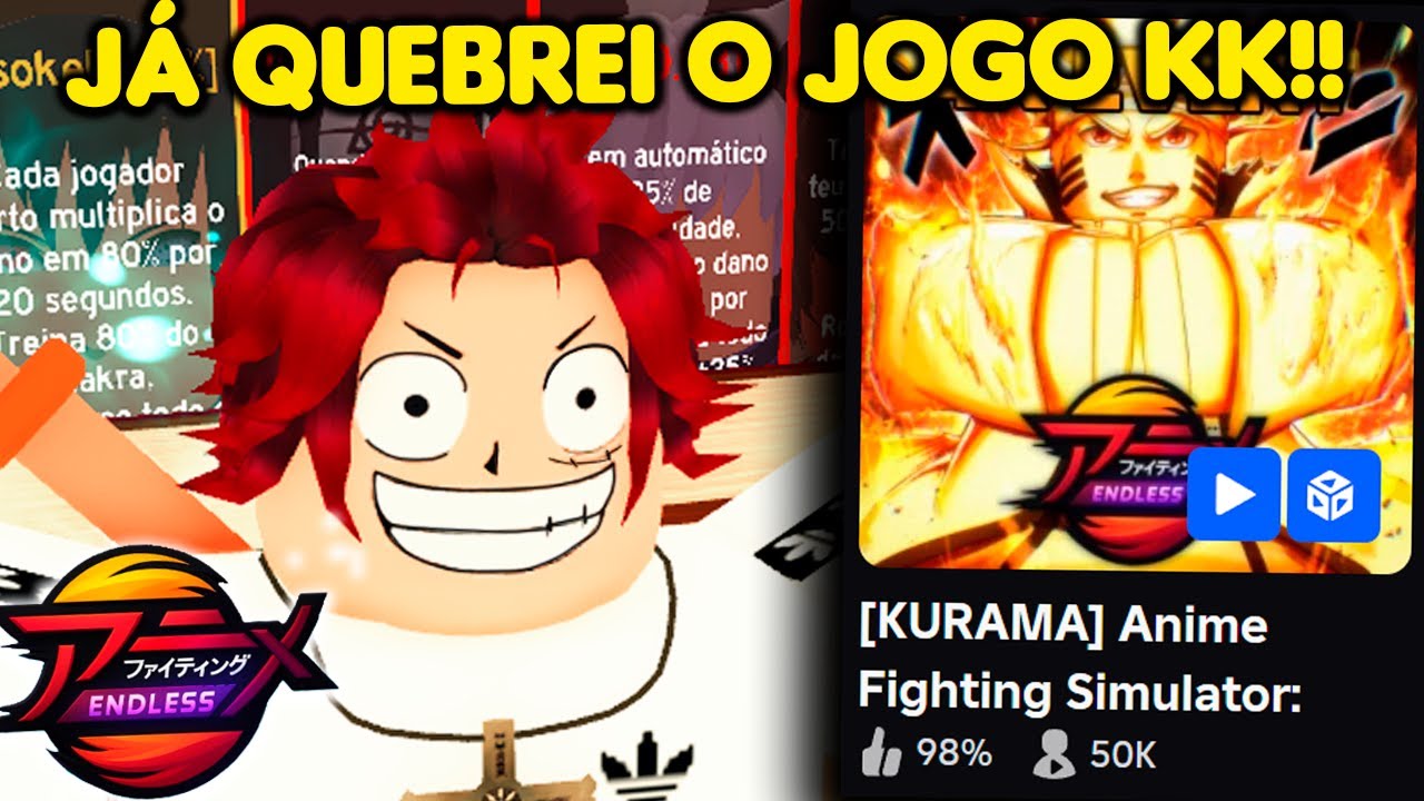 EU QUEBREI o NOVO ANIME FIGHTING SIMULATOR!
