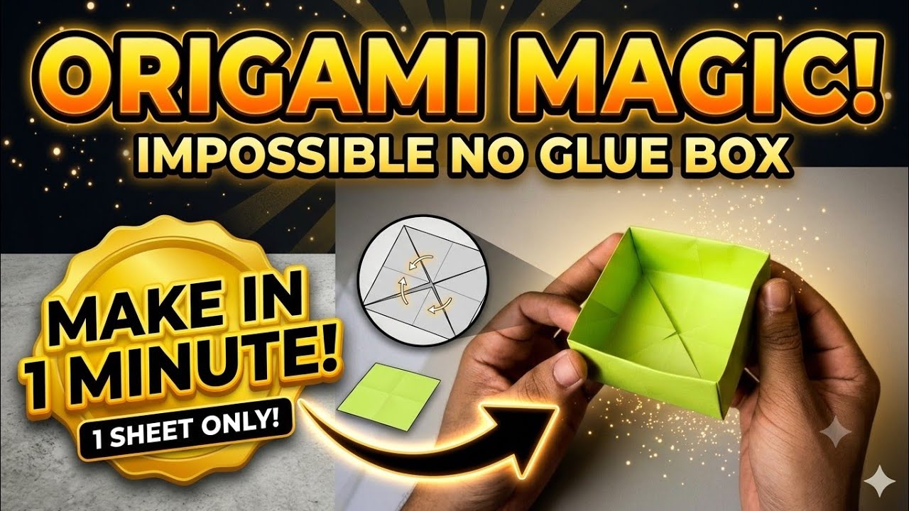 Origami Paper Box | Beginner Friendly | No Glue, No Tape 