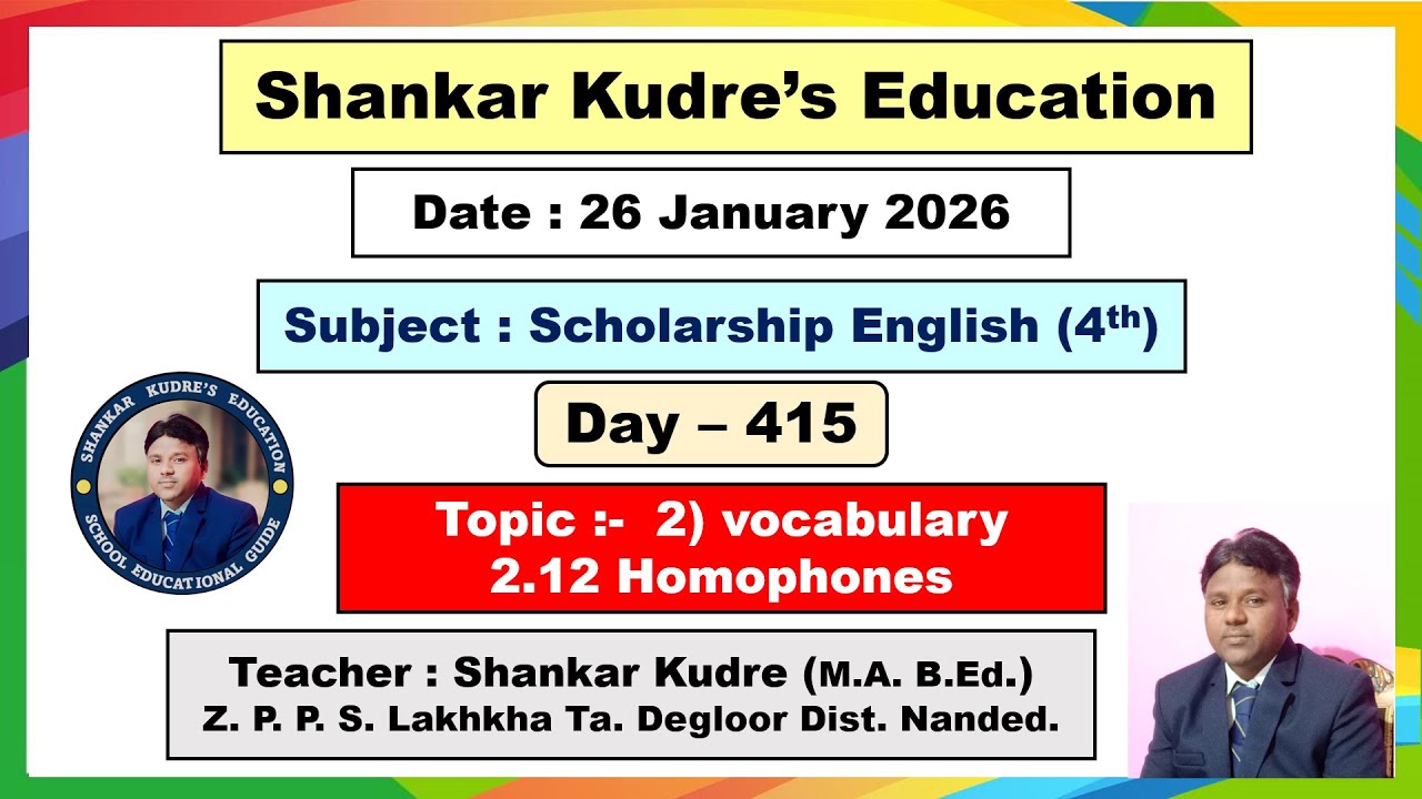 SHANKAR KUDRE'S ONLINE ENGLISH EDUCATION (LIVE) DAY- 415