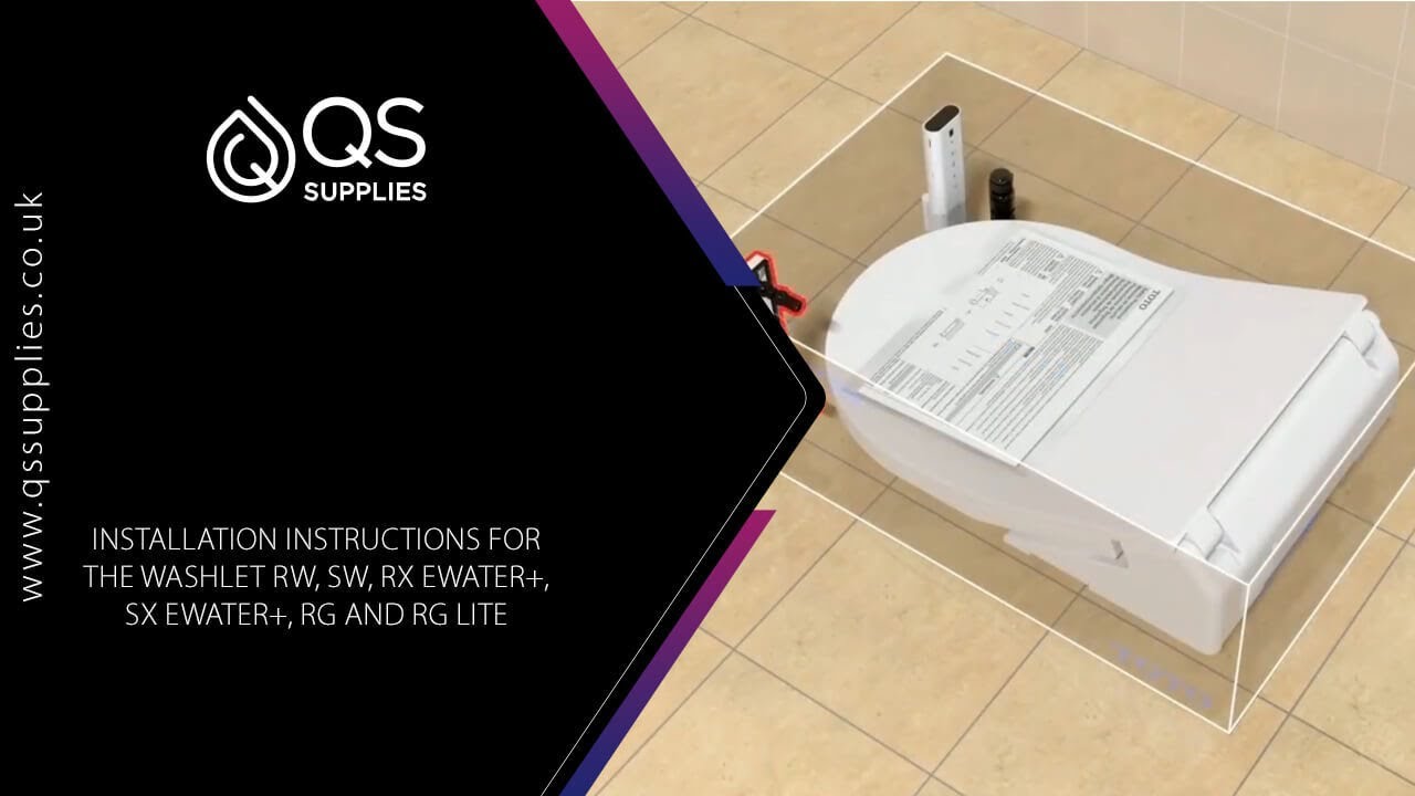 Installation instructions for the WASHLET RW, SW, RX EWATER+, SX EWATER+, RG and RG Lite