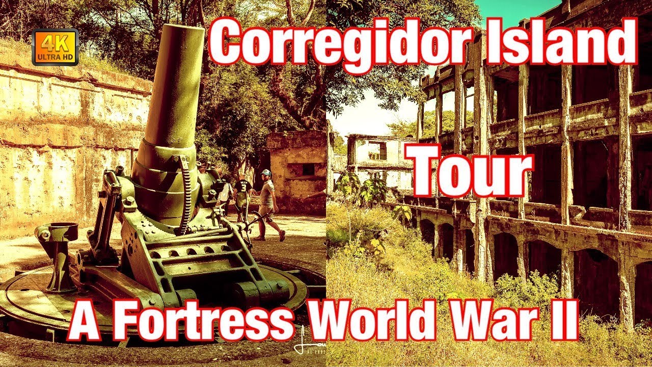 Corregidor Island, a tour of a fortress during World War II, Philippines