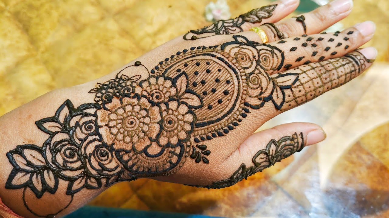 ✨ Latest Floral Mehndi Design for Back Hand | Easy & Stylish Henna Art ✨