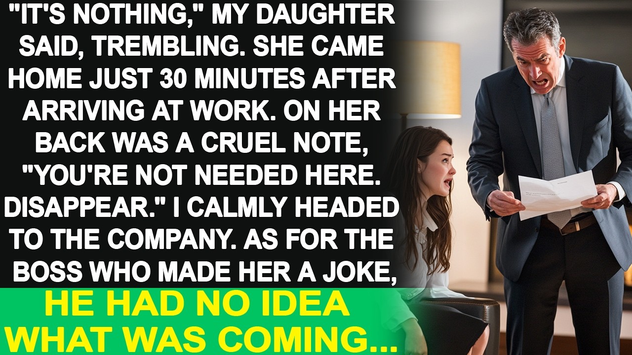 My newly hired daughter came home 30 minutes after leaving. I asked why and went to her company.