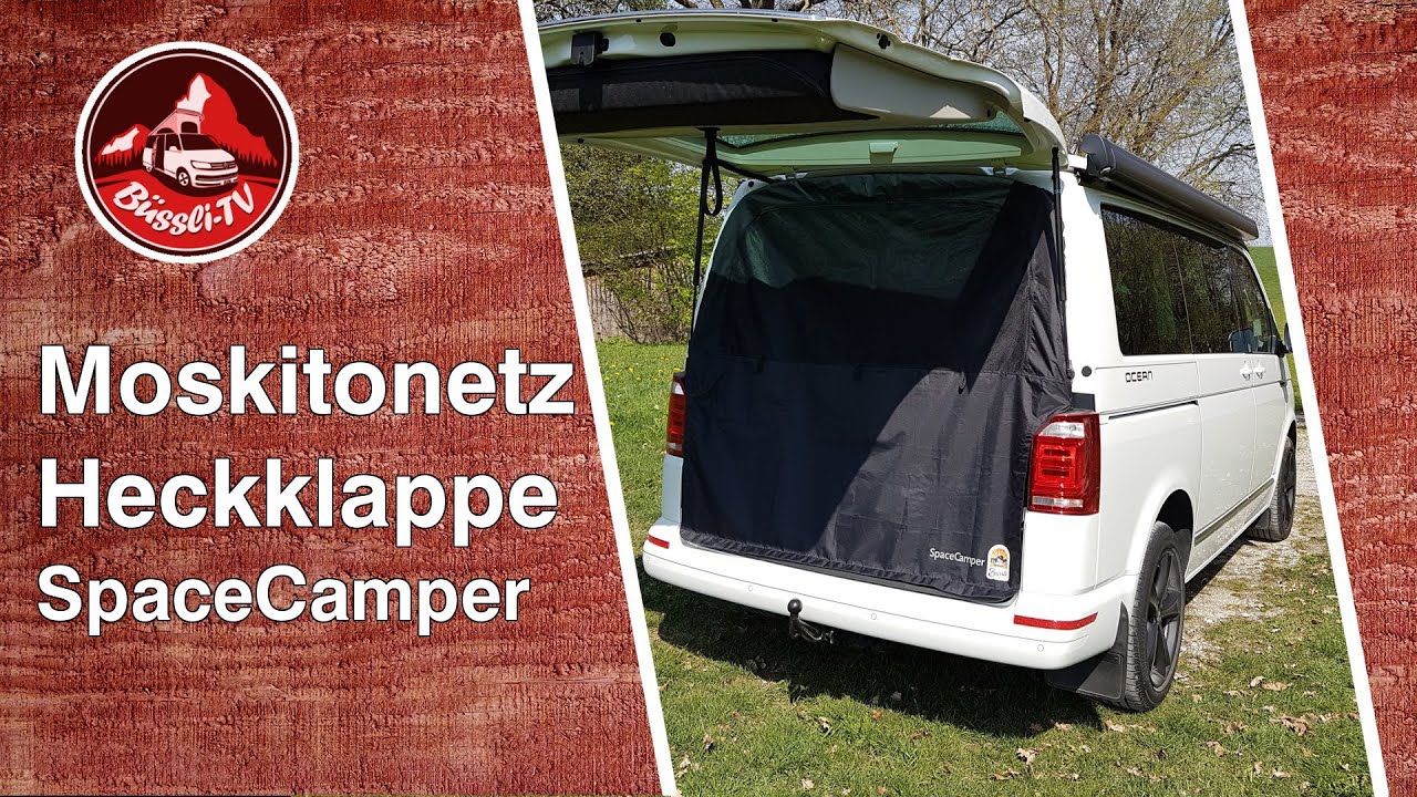 Moskitonetz Heckklappe für VW T5/T6 California, Transporter, Multivan (SpaceCamper) | #BüssliTV