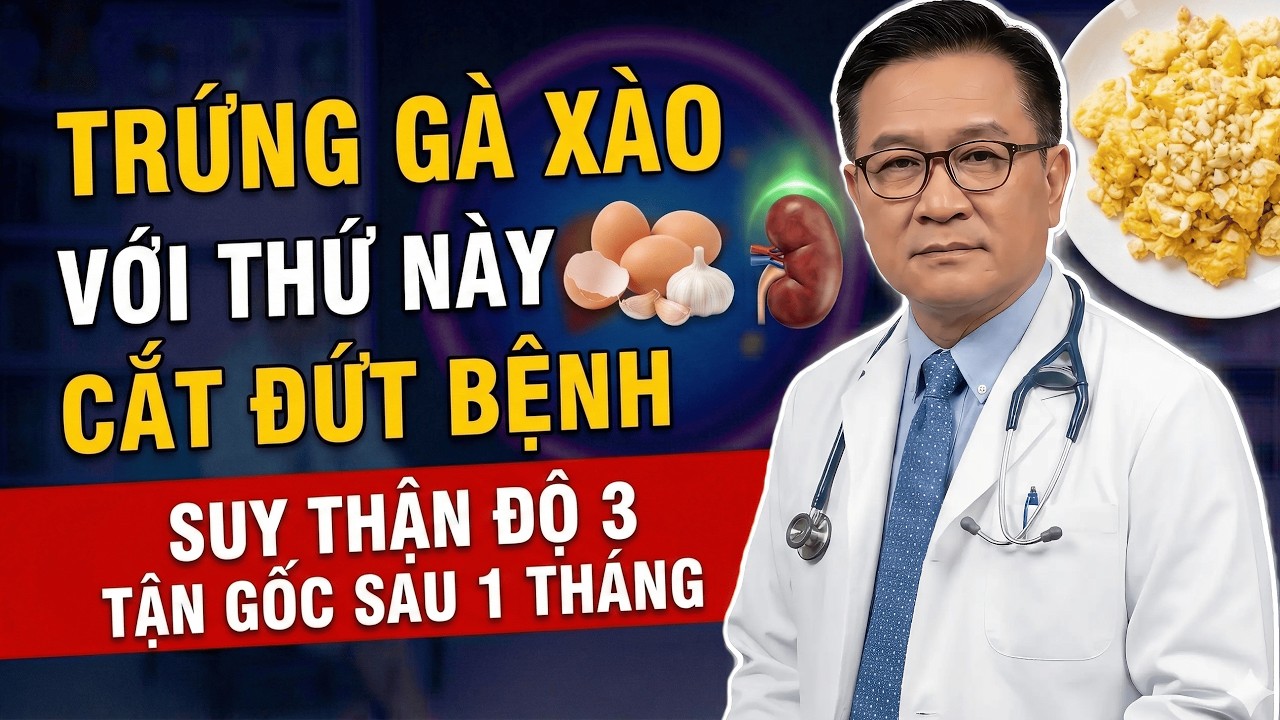 Người THẬN YẾU: Chỉ Cần Ăn TRỨNG GÀ XÀO THEO 6 CÁCH NÀY - Cực Bổ THẬN, Hạ CREATININE, Hết TIỂU Đêm!